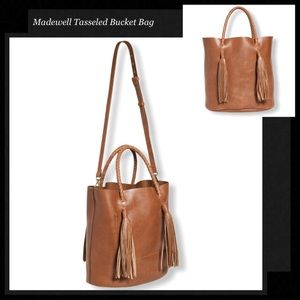 MADEWELL Tasseled Crossbody Bucket Bag